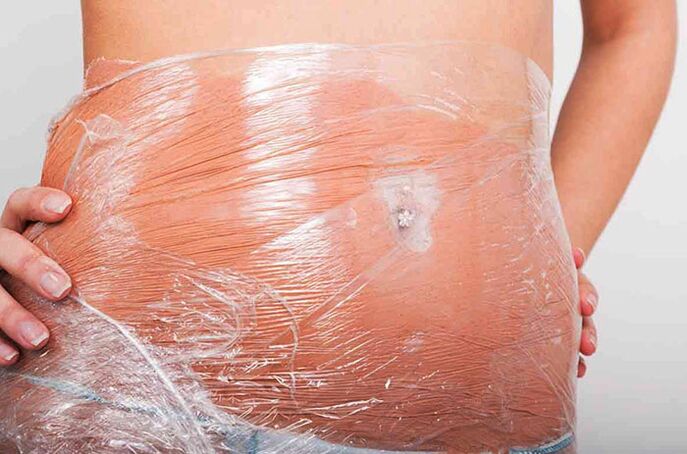 Wrapping with plastic wrap promotes fat burning in the problem area